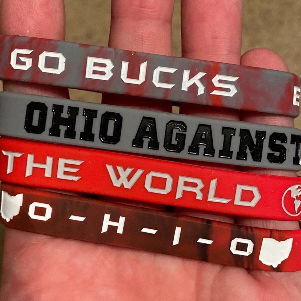 LOT OF 4 Ohio State Buckeyes wristbands